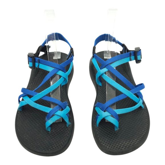 Chaco ZX/2 Classic Sandals Womens 8 Adjustable Straps Toe Loop Vibram Sole Blue - Picture 9 of 16